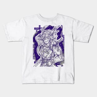 Cyber anime kawaii girl Kids T-Shirt